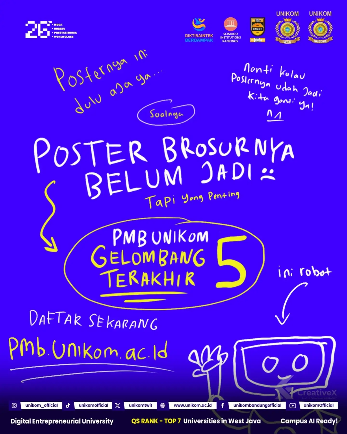 PMB UNIKOM 2026 Gelombang 5